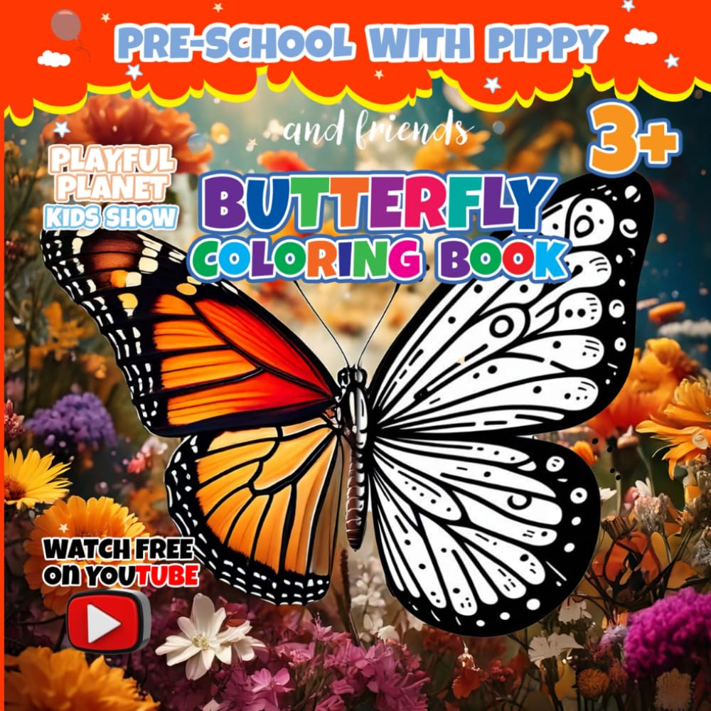 Butterfly Coloring Book: easy to color
