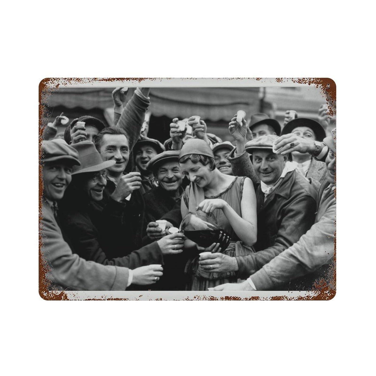 xiaoxiaoshen Vintage Bar C ， Prohibition Era Photography Wall Decor Art Metal Tin Poster Modern Home Decor Art Home Bar Shop Decorations Vintage Sign 30x40cm