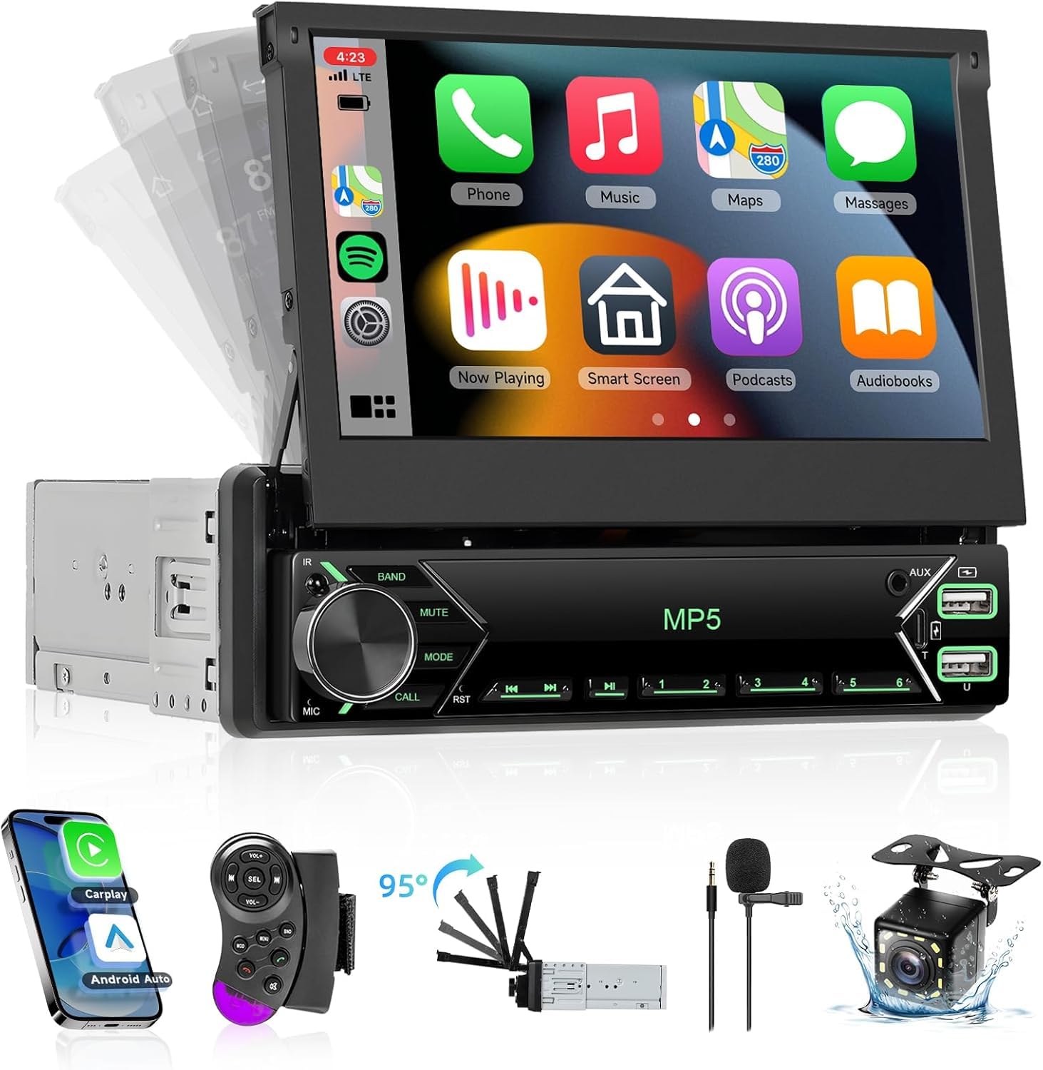 sistemazione dolcezza radio bluetooth 1din con schermo tocco