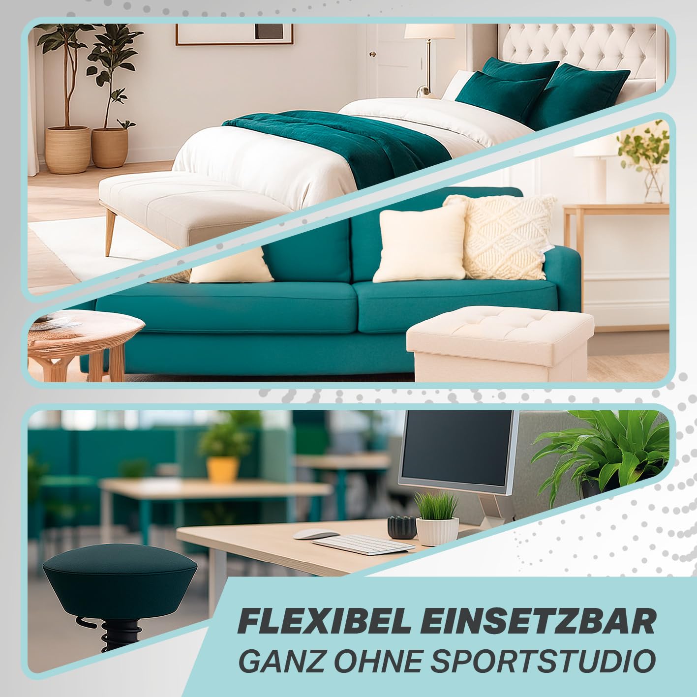 Wirbelsäulen-Trainingsgerät zur Mobilisation & Rotation | Rückenmuskel Training für mehr Beweglichkeit & Stabilität | Ergonomisch, rutschfeste Griffe, inkl. Trainingsposter Back Dani
