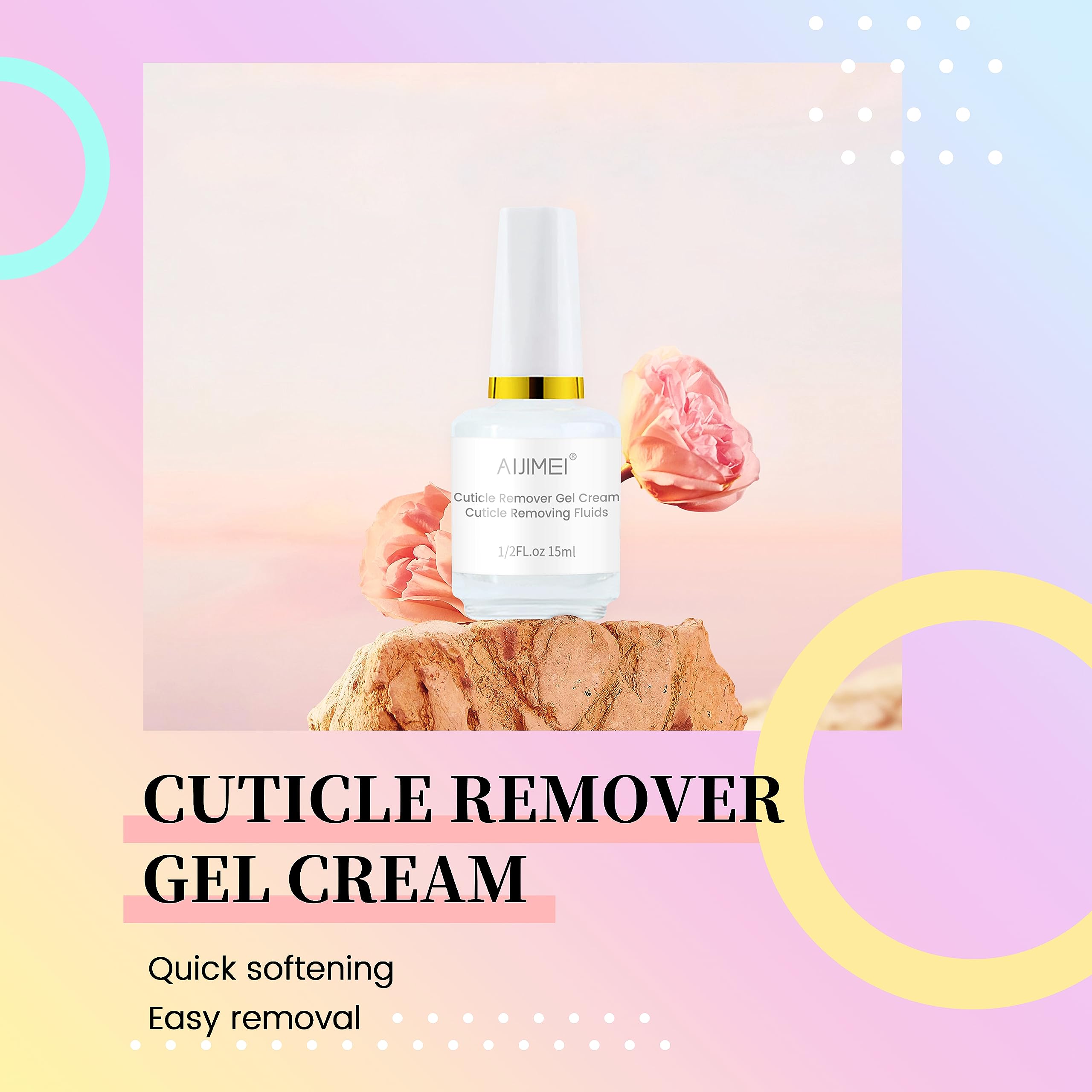 AIJIMEI 4in1 Nail Kit Calcium Primer Cuticle Remover Gel Cream for Strengthening Nails Care with Nail Hardener Nail Strengthener and Cuticle Oil - Image 2