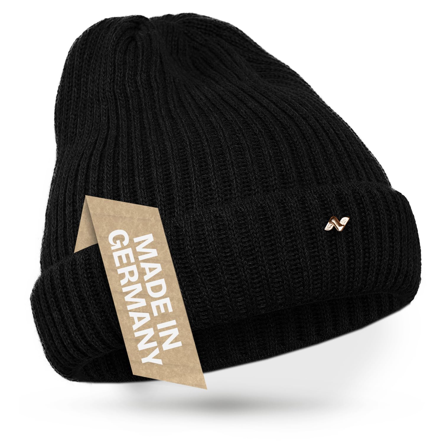 NYTTED® Merino Mütze - Made in Germany - 100% feinste Merinowolle - Wollmütze für Herbst & Winter - Unisex - Beanie für Damen & Herren - Warme Wintermütze - Merino Beanie