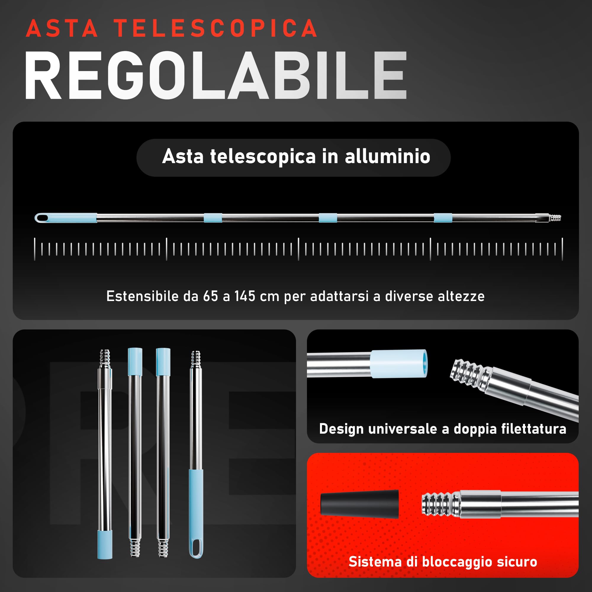Kit Autolivellante per Pavimenti in Cemento | Include Rullo Frangibolle 11 mm, Spatola Autolivellante, Scarpe Chiodate per Prato, Asta Relescopica, Rulli, Spatola e Guanti