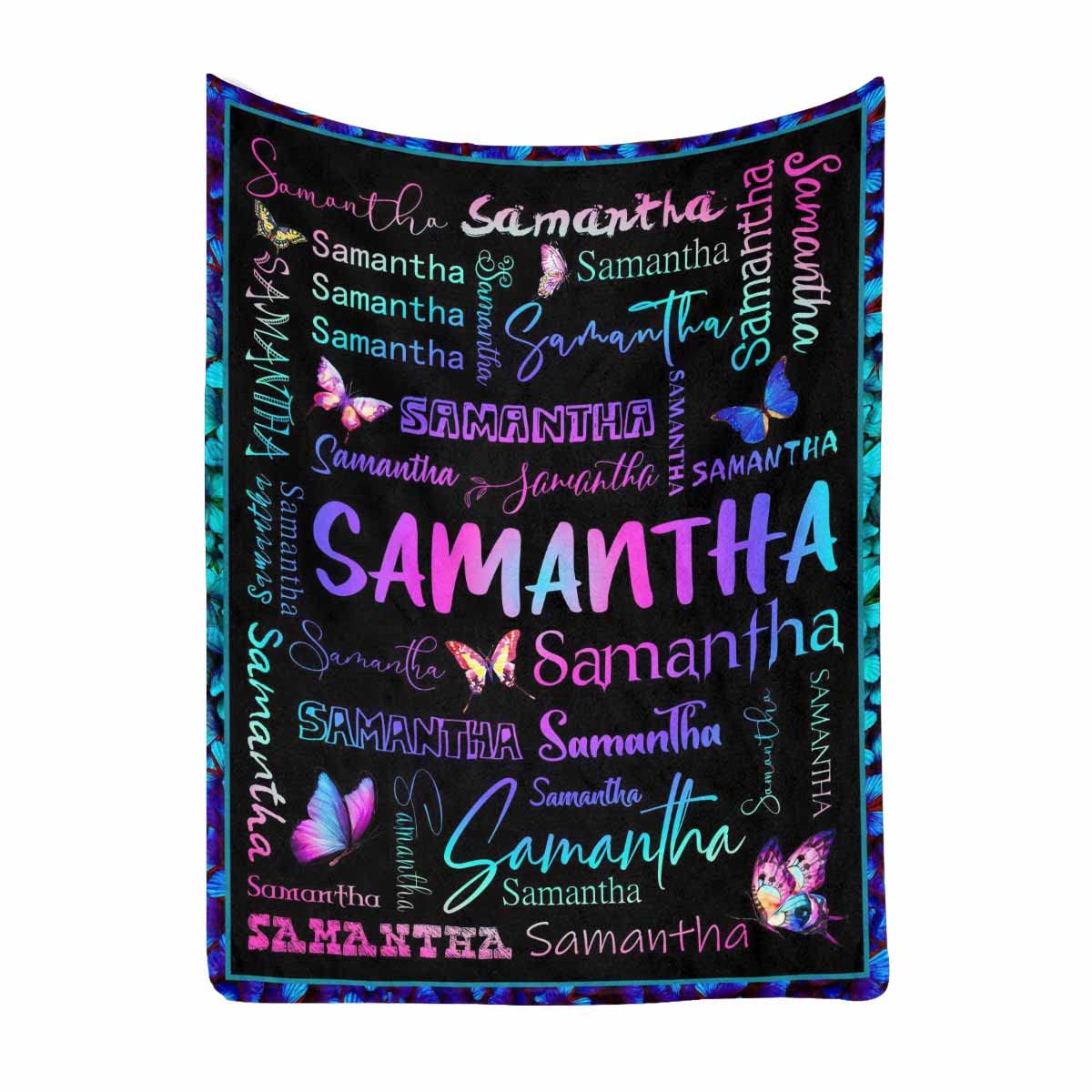 MyPupSocks Custom Name Blanket for Kids, Customized Bed Blanket Personalized Children Throw Blanket with Name for Boys Girls Funny Name Birthday Gifts for Teens Adult 50x60