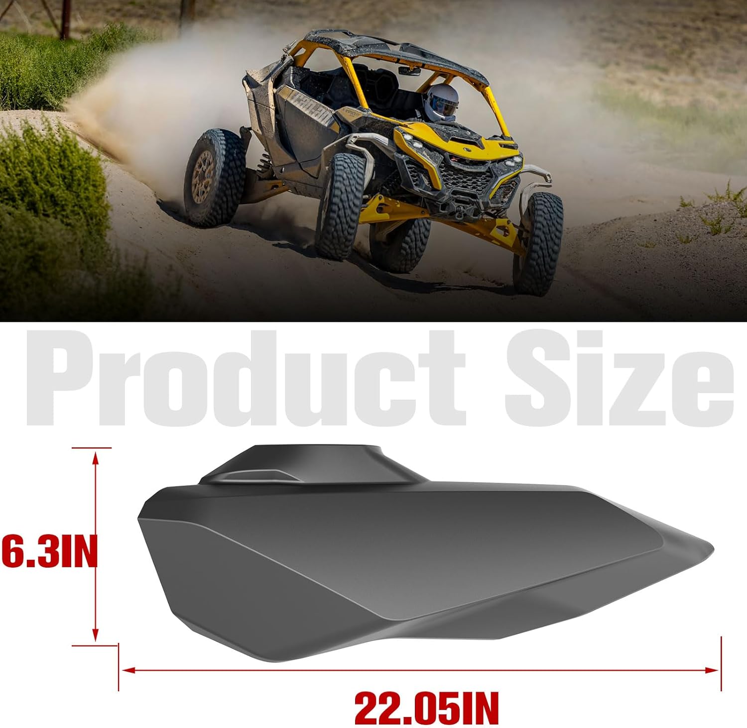 Left Lateral Gas Cap Cover for Can Am Maverick R, Driver Side Gas Cap Panel Cover for Can-Am Maverick R MAX X RS 2024 2025 All Models Accessories, Replace OEM #705017027 (1 PC)