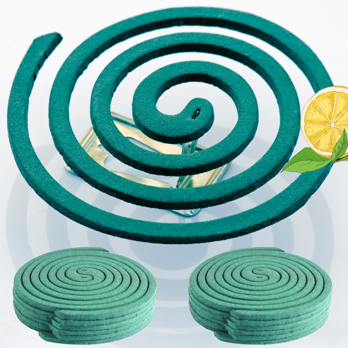 40 Espirales Antimosquitos con Citronela y Limón, Protección Exterior 6-8 Horas, Protección Natural, Aroma Agradable