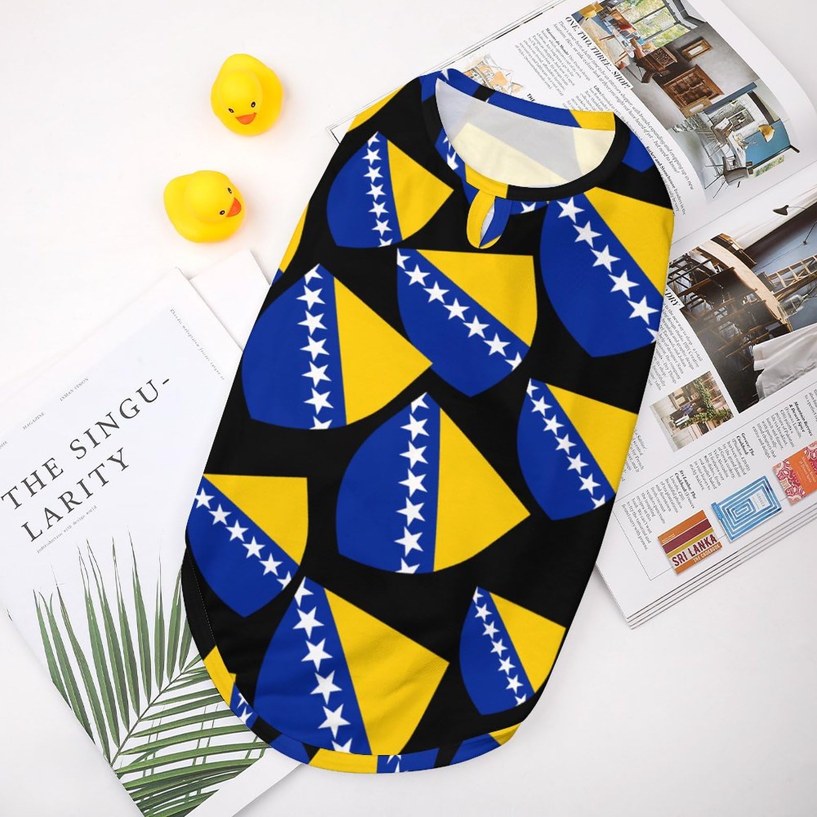 Bosnien-Herzegowina Flagge Tanktop Für Hunde & Katzen - Atmungsaktives Sommer Outfit