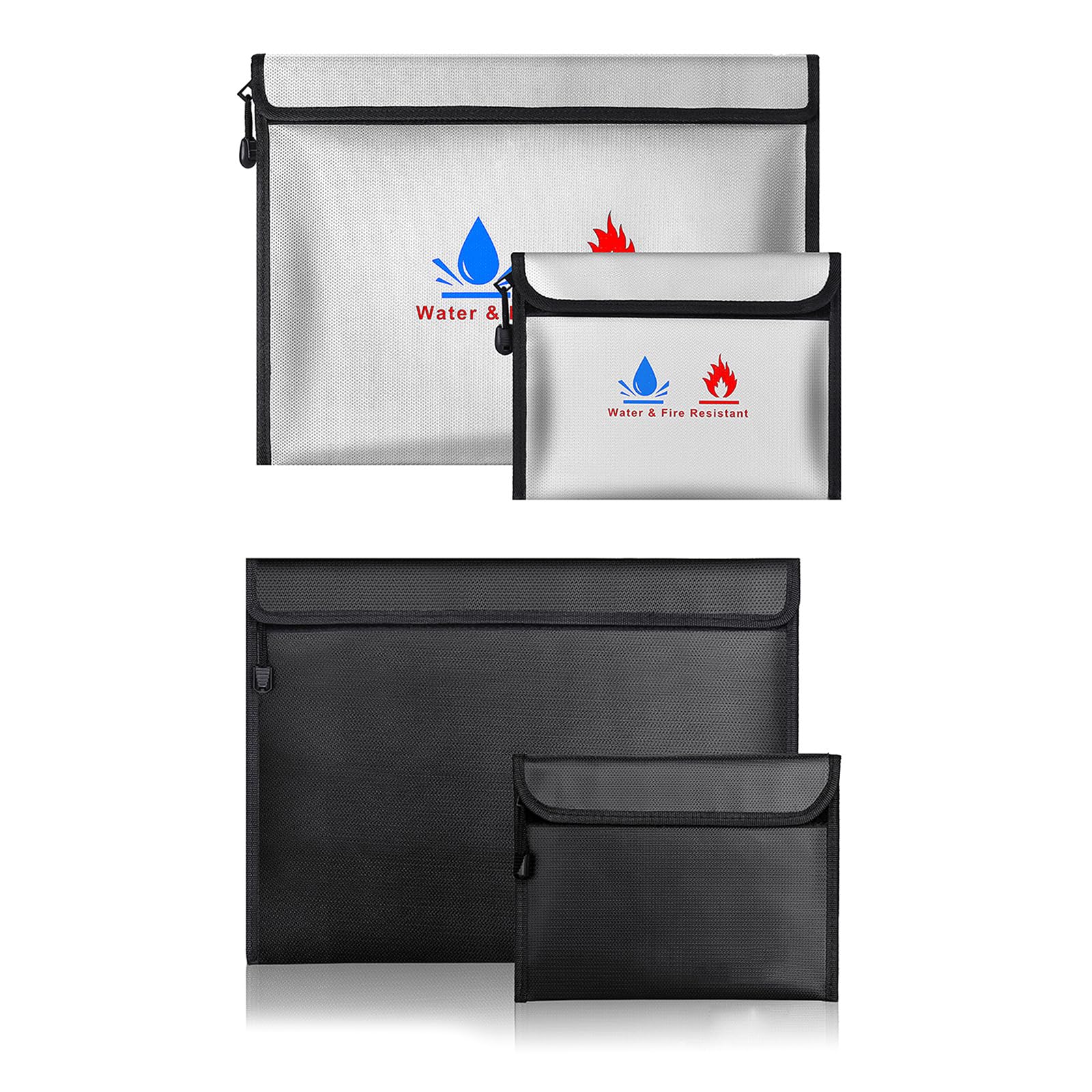 Bolsa de documentos ignífuga, impermeable, ignífuga, bolsa de archivos, bolsa organizadora de almacenamiento de documentos, bolsa de archivos de viaje, para oficina y escuela