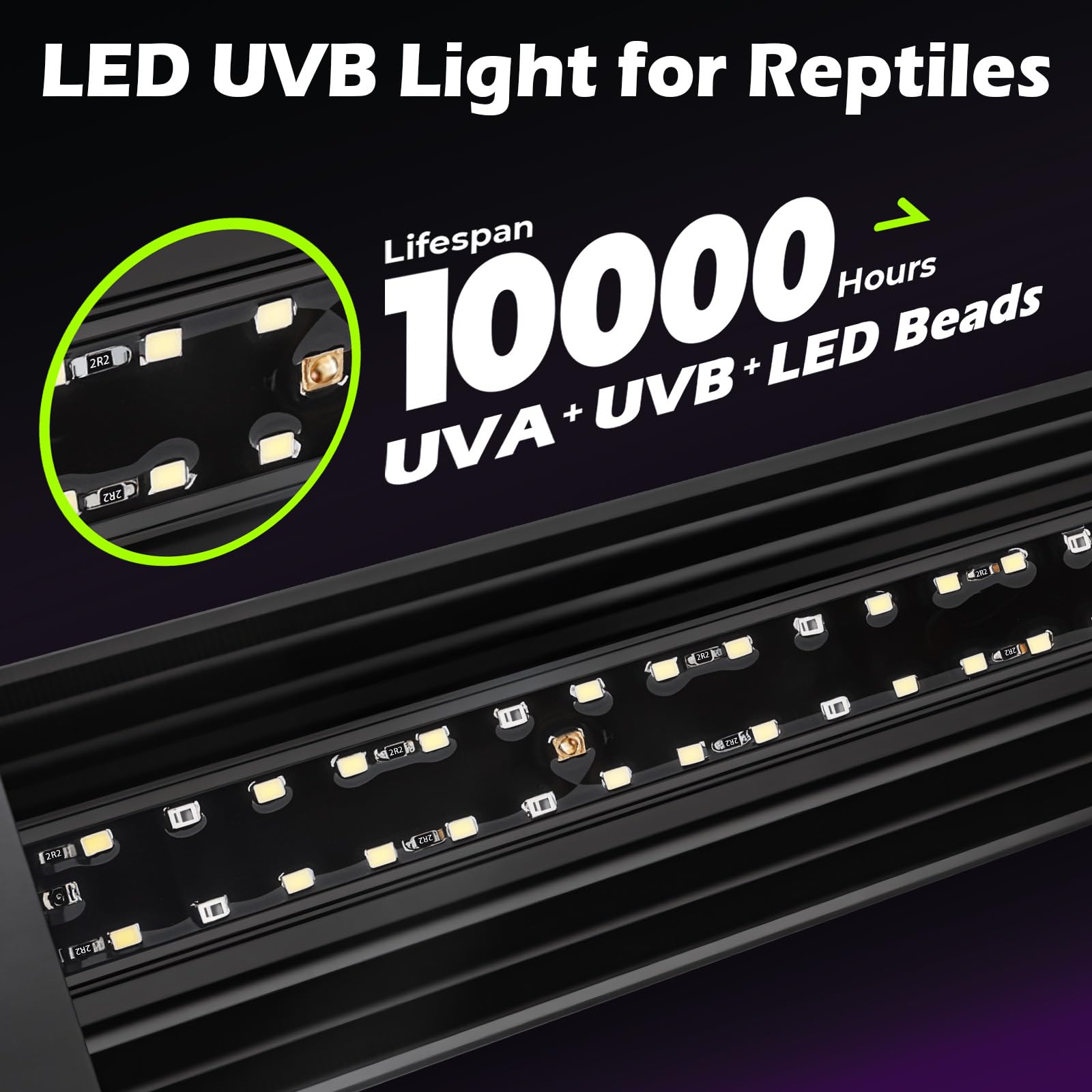 Luce UVB LED 6W per rettili