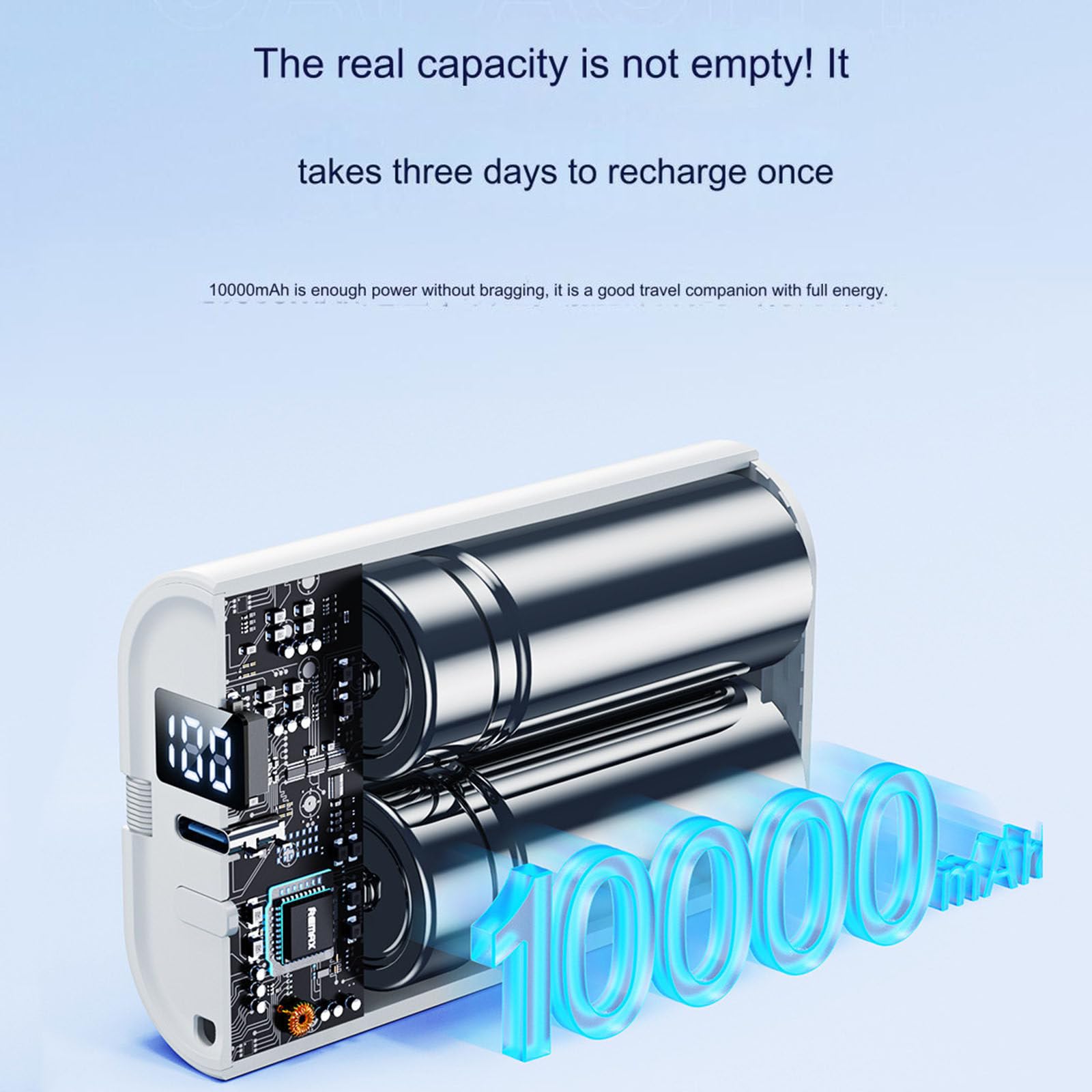 Power Bank 10000 Mah z dwuprzewodowym szybkim ładowaniem PD 20W do telefonu komórkowego Szybkie ładowanie Power Bank,D