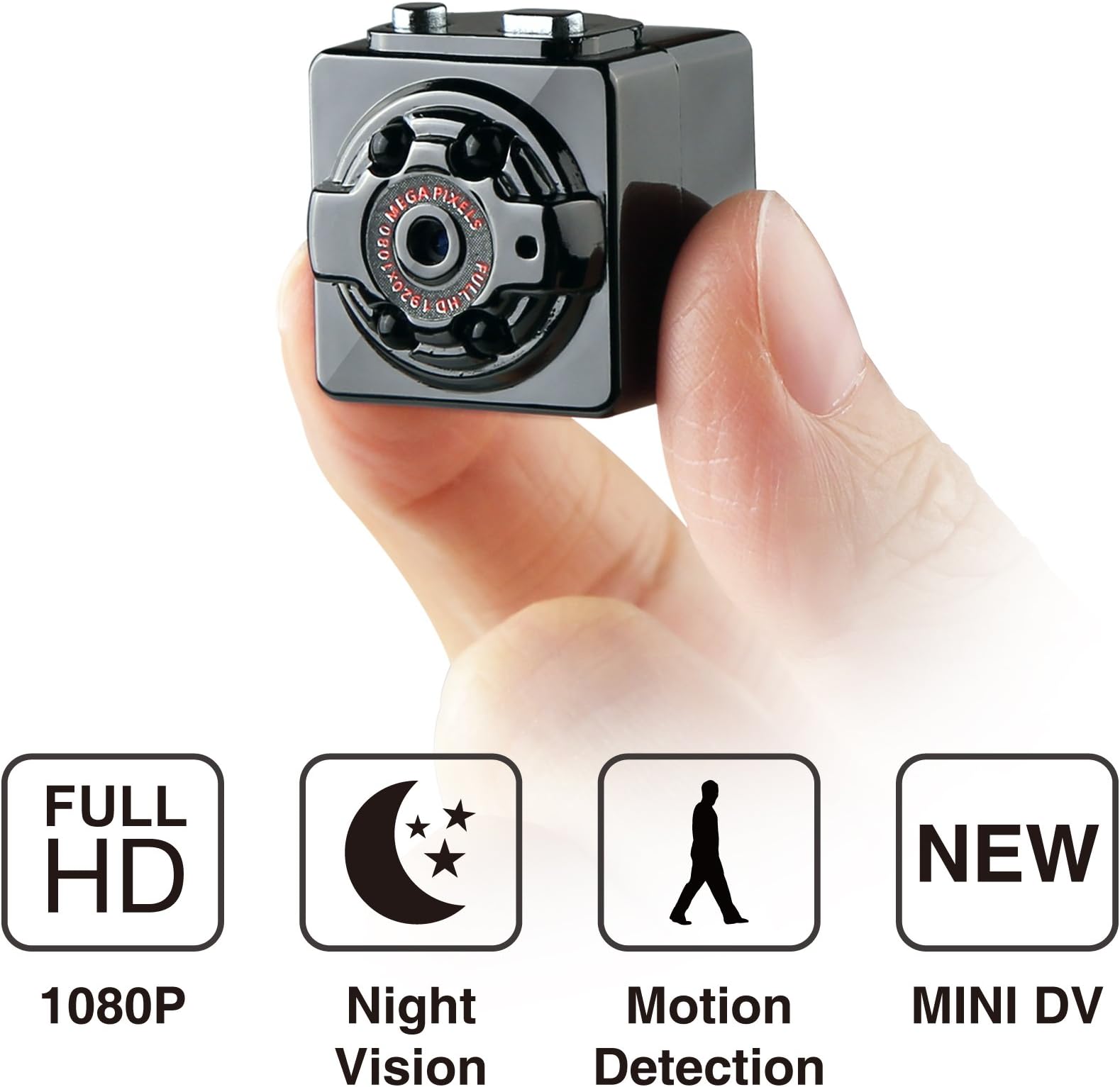 Kingslim 1080P HD Mini Hidden Camera Portable Motion Detection Wireless Body Camera Video Recorder Surveillance Spy Nanny Cam for Indoor and Outdoor
