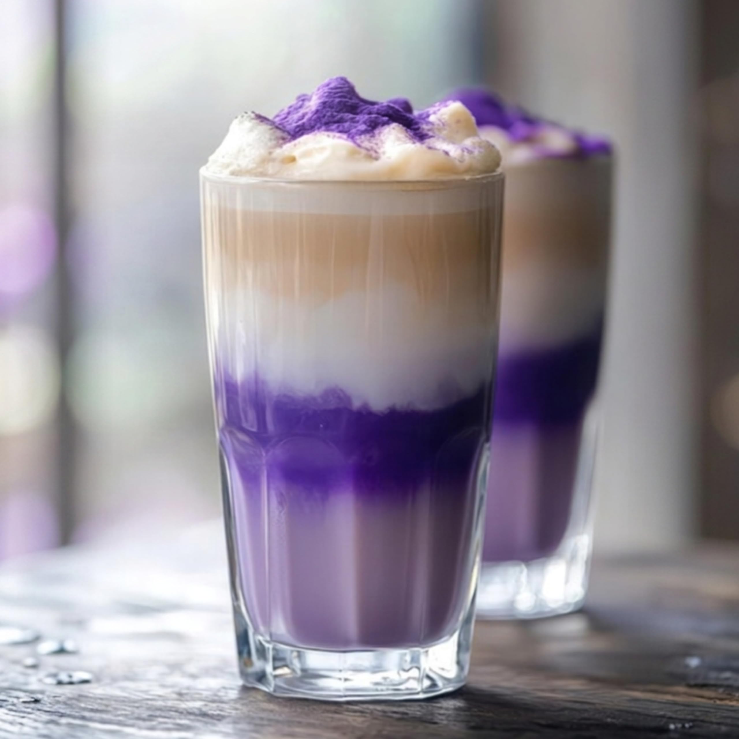 La Tetera Azul Ube Latte en Polvo 80g de Ñame Morado para Bebidas. Base para Infusión Violeta. Sin Azúcar Añadido, Vegano y Sin Gluten. Formato Bote | Base para Infusión Violeta, Sin Azúcar Añadido, Vegano, Sin Gluten, Formato Bote