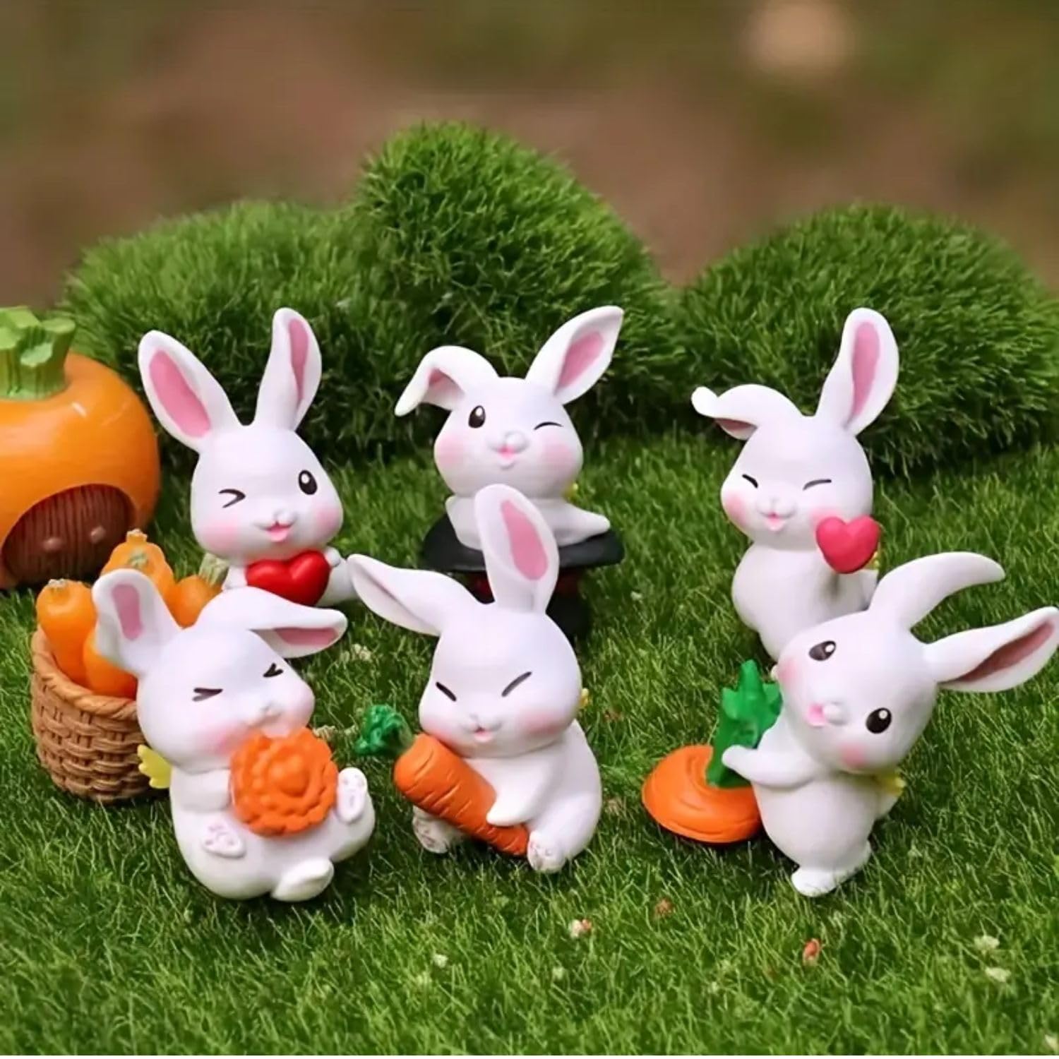 VAYINATO® 6 Pcs Mini Cute Rabbit Figure for Aquarium Fish Tank Landscape | Cute & Lifelike Ornaments for a Magical Underwater World Suitable for Car Dashboard & Desktop by Petzlifeworld (B0CZZXWYY6) Amazon Price History, Amazon Price Tracker