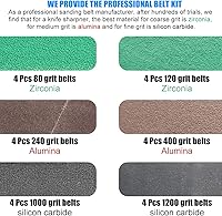 Vista 2 de 24 Pack 1/2" x 12" Replacement Sharpening Belt Kit for Official Work Sharp (WSKTS & WSKTS-KT/Mk.1 & Mk.2) Knife & Tool Sharpener