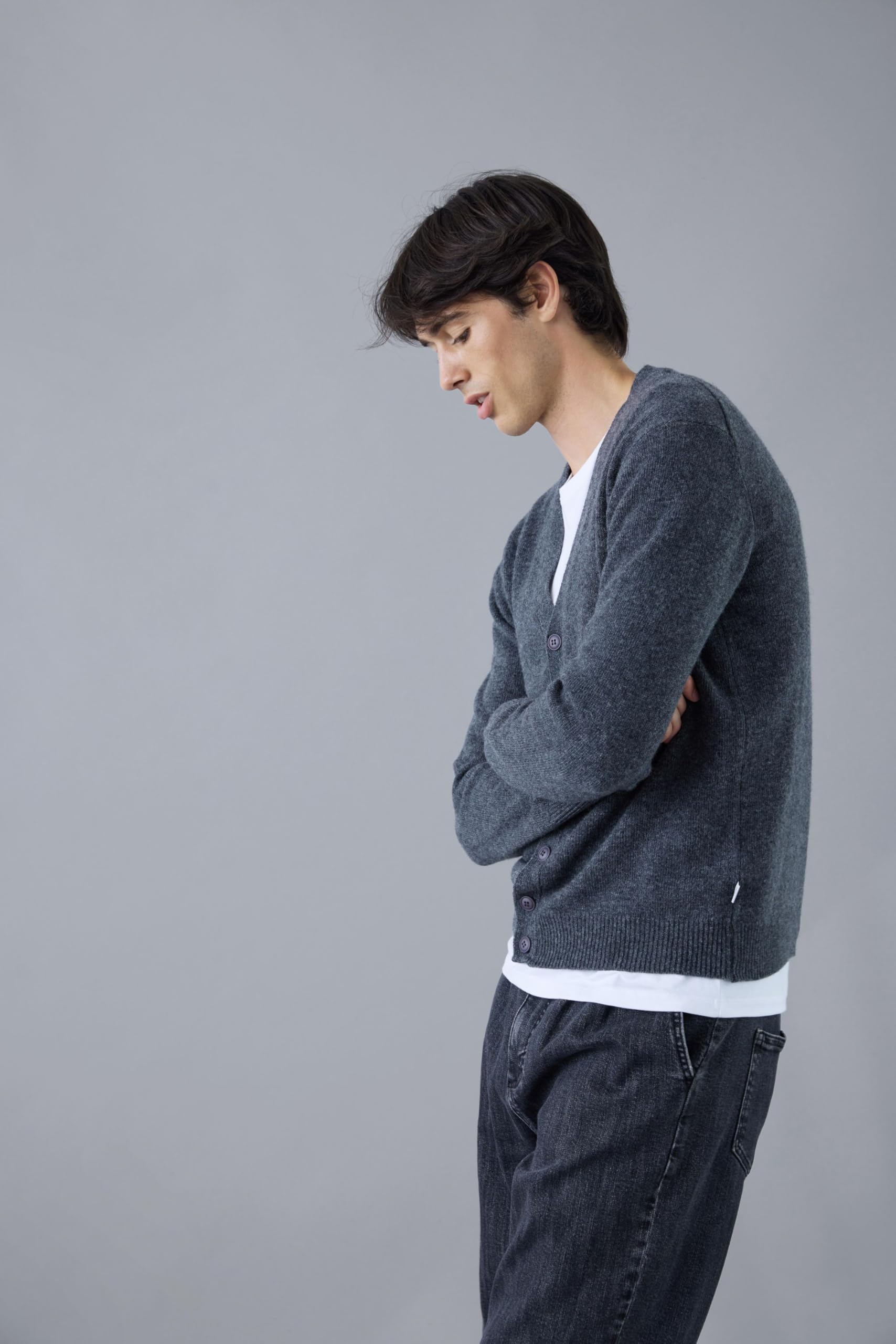 CASUAL FRIDAY CFKarl Herren Strickjacke Cardigan mit V-Ausschnitt Knopfleiste Lammwolle Regular fit