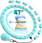 JKSHMYT Hula Cercles pondérés pour les adultes Perte de poids, Infinity Fitness Hoop Plus Taille 47 De pouce, 24 Liens amovibles, Hoop d'exercice adapté aux femmes et aux débutants