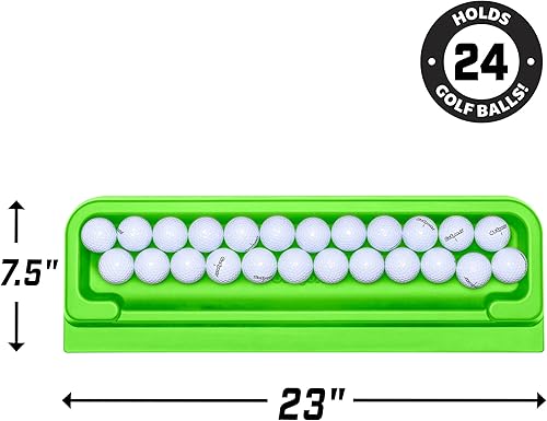 Miniatura 9 de GoSports All-Weather Golf Ball Tray - 24 Ball Capacity - Compatible with All Hitting Mats - Black or Green