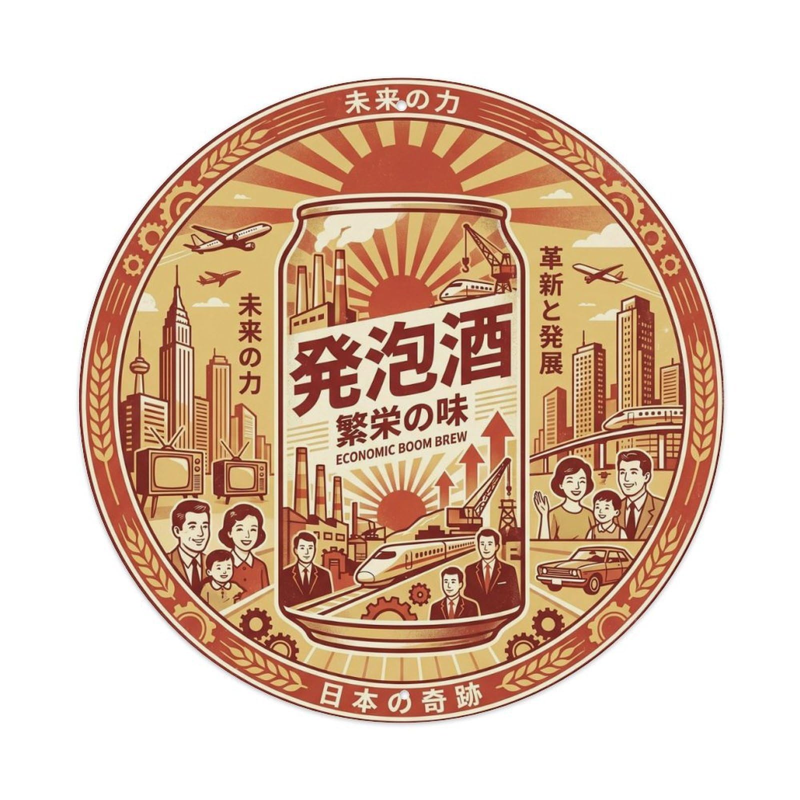 Japanese Happoshu Beer Light Brewery Culture Fruit Brew Metal Tin Sign
