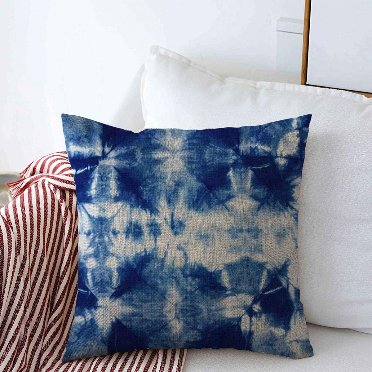 blue batik pillows