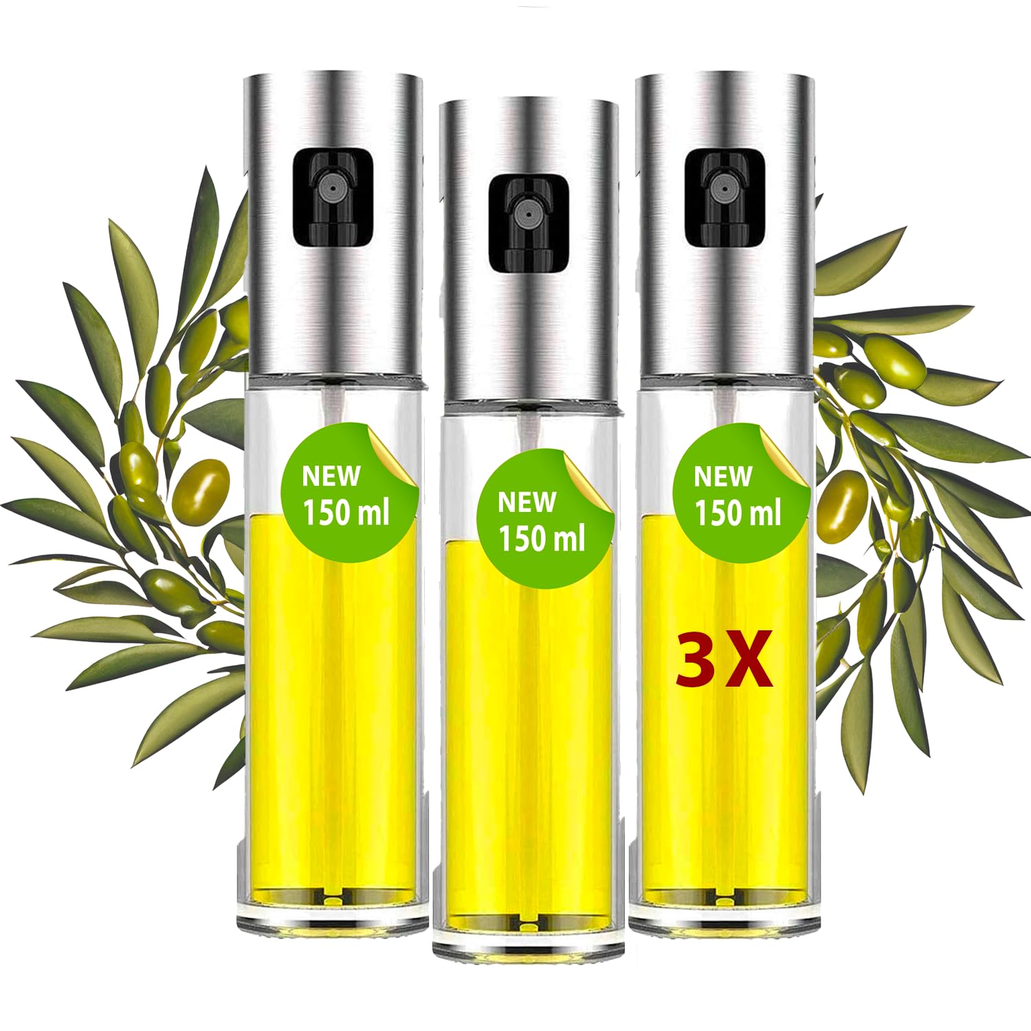 Spruzzatore Olio Da 150 Ml - 3 Pezzi Per Friggitrice Ad Aria, Cucina Sana E Grigliate - Foto 2