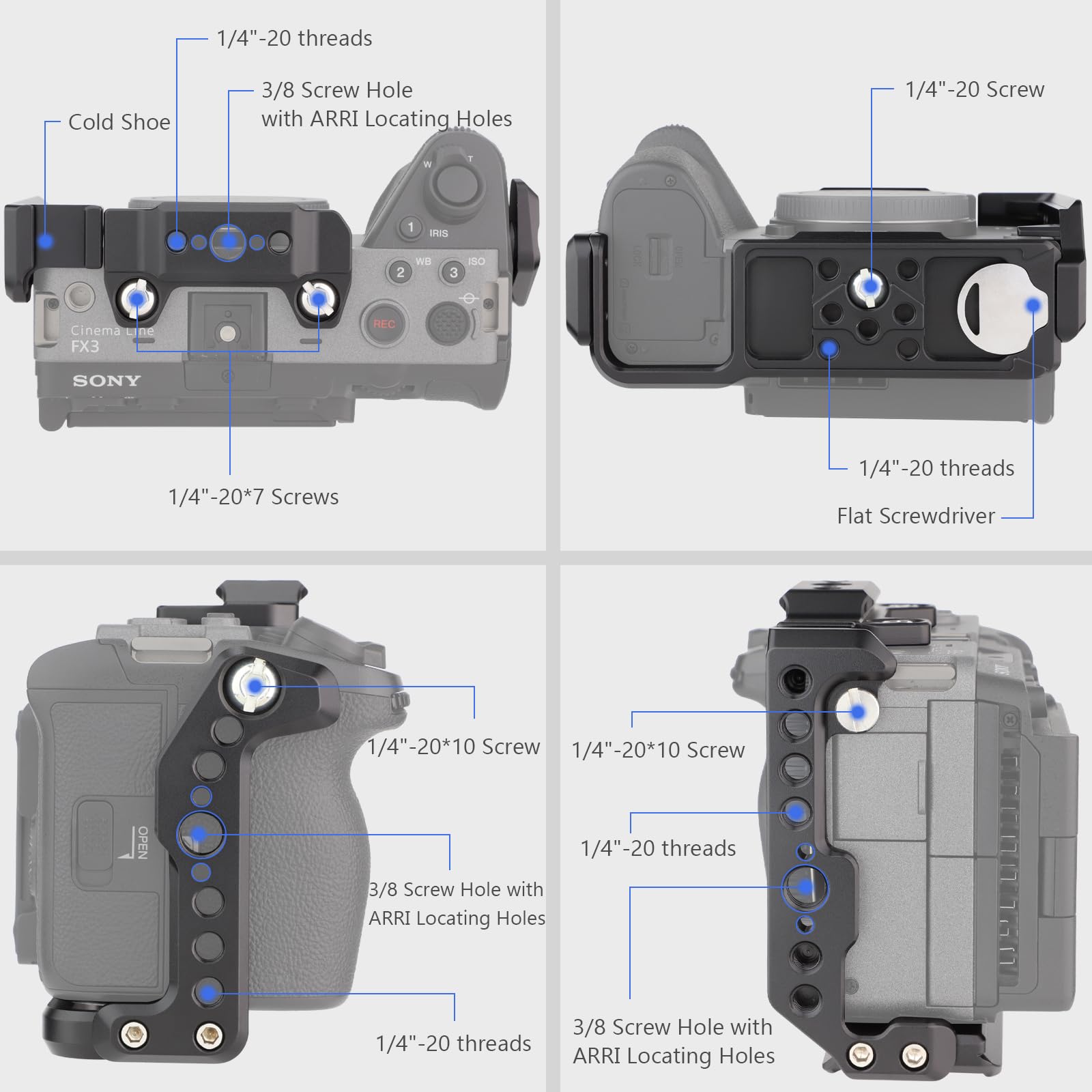 Amazon.com : LEFTFOTO FX3 / FX30 Handle Extension Rig and Camera