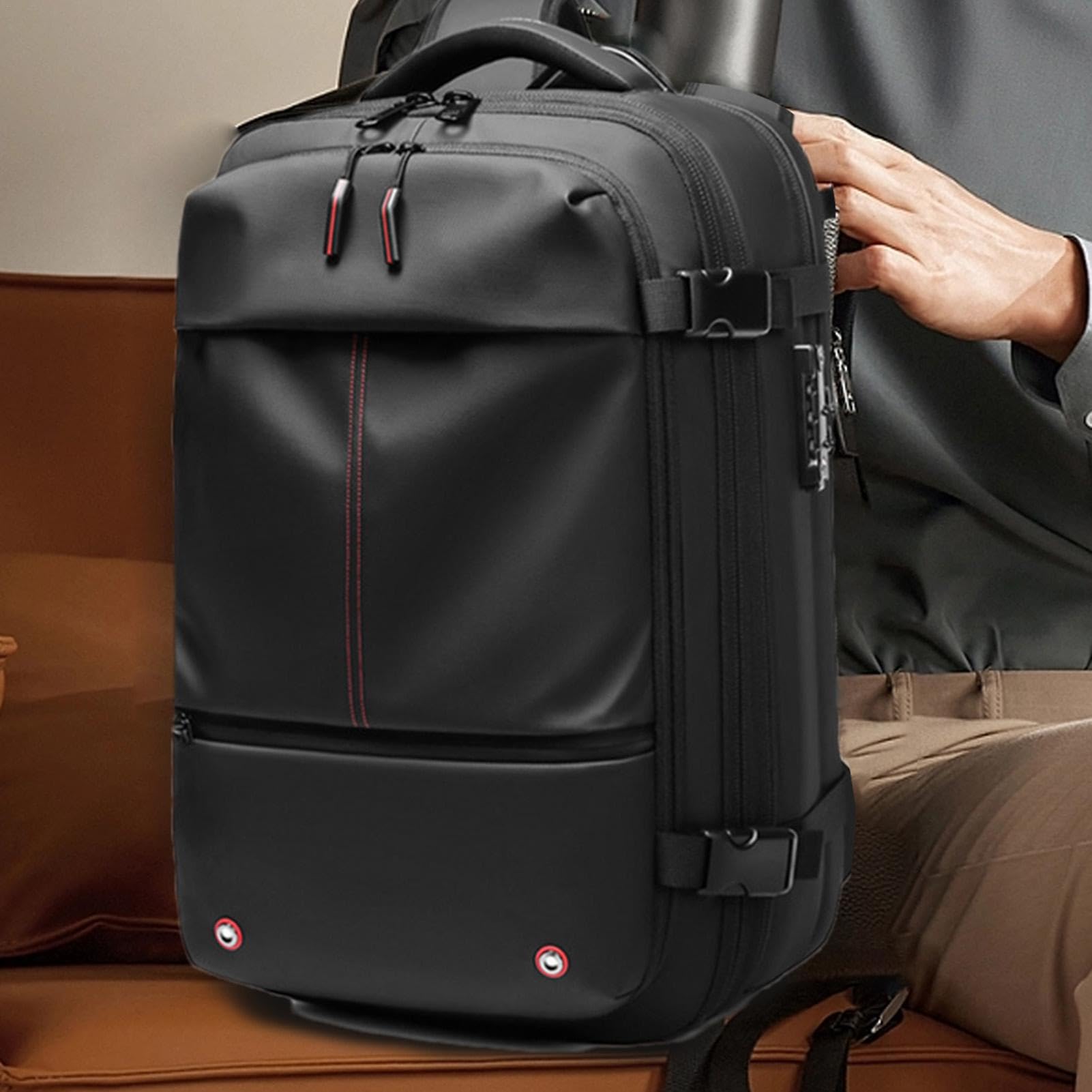 Generisch Mochila de vacío de aire, mochila de viaje al vacío - 60L expandible Airpack con compartimento para ordenador | Embalaje al vacío de tela Oxford, impermeable, separación en seco para