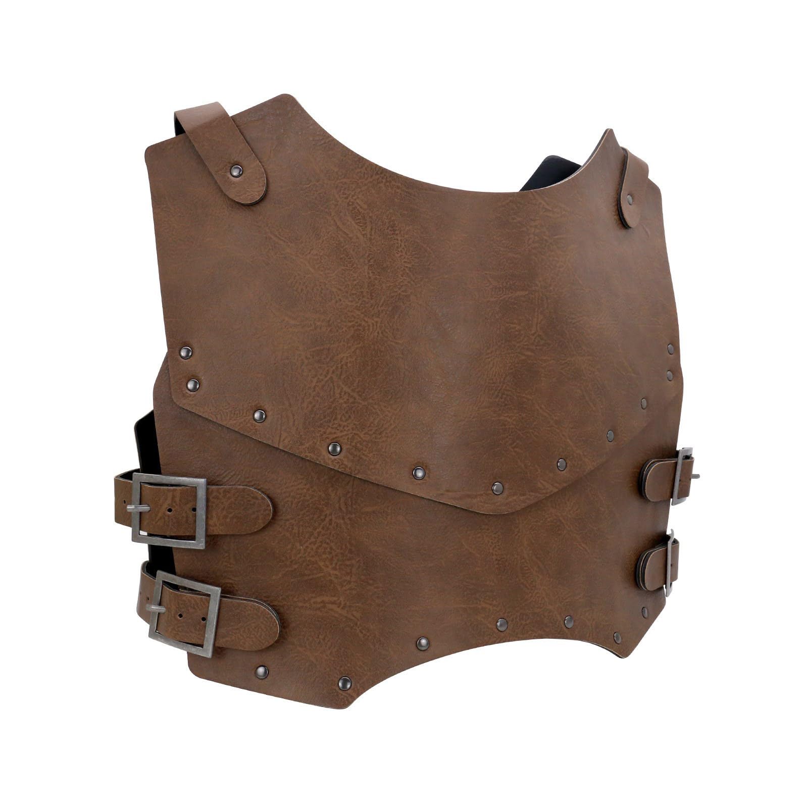 Vikinges Warriour - Armatura toracica in pelle PU, corazza medievale rinascimentale per travestimenti da cavalieri e travestimenti da donna