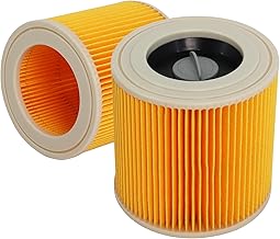 Cartridge Filter Compatible with Karcher, 2Pcs Replacement for WD2 WD3 MV2 MV3 Series A K SE 4001 SE 4002 Wet & Dry Vacuum Cleaners part NO KAR64145520 by Gekufa