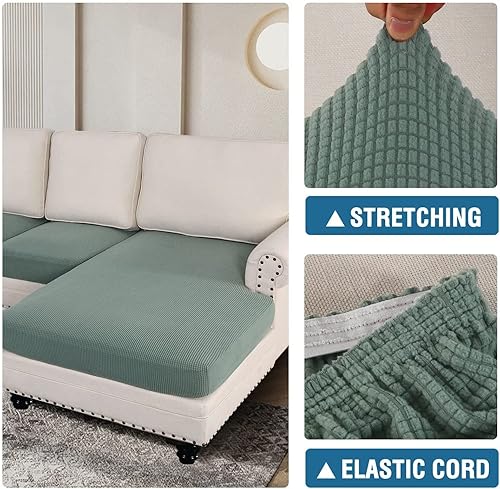 Vista 51 de Fundas de sofá modular, funda de cojín para sofá en forma de L, funda de cojín para sofá biplaza y ambos sofás seccionales izquierdo/derecho, Azul