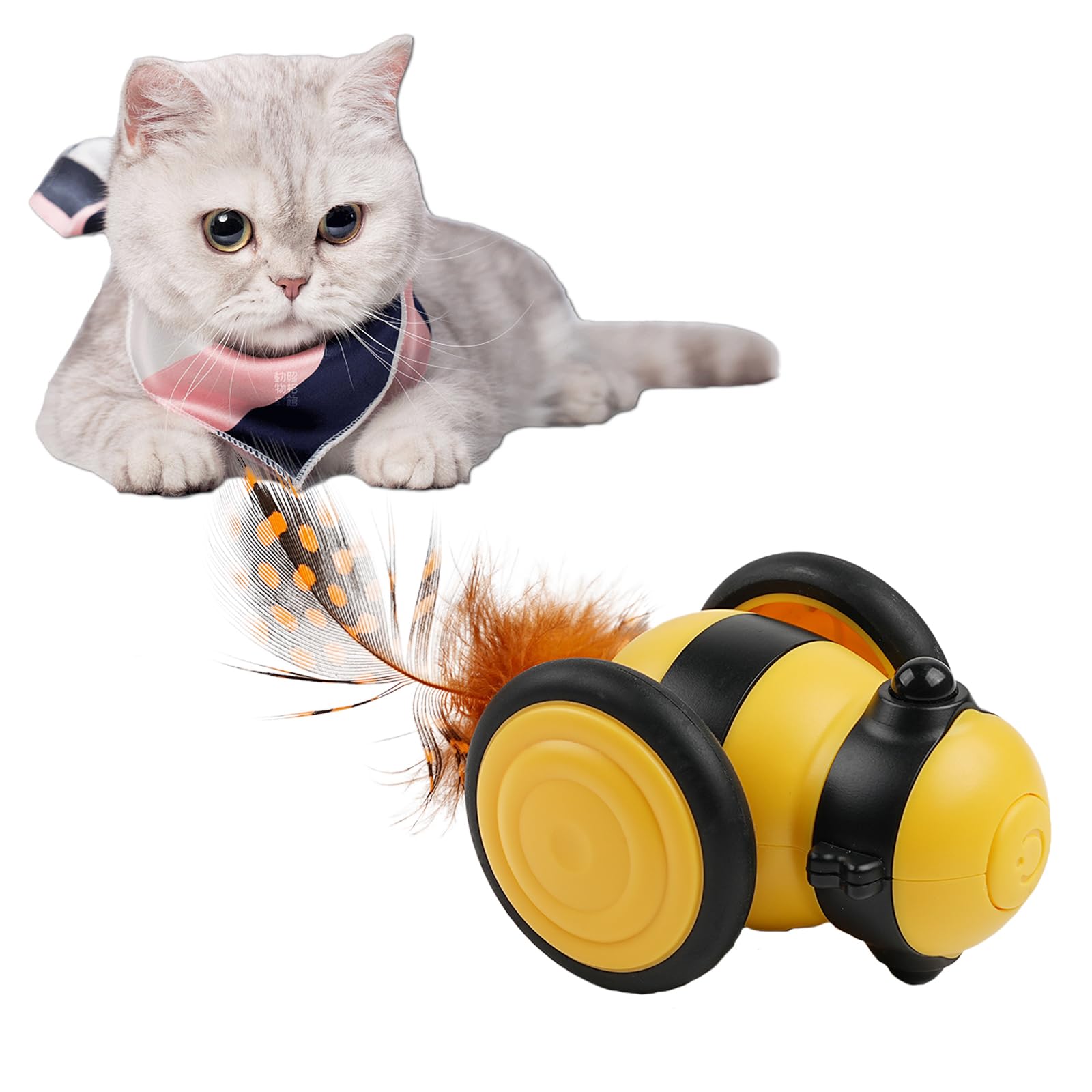 voocye 猫 おもちゃ 電動 ねずみ 猫の玩具 一人遊び 猫 ネズミ おもちゃ 自動 USB充電 簡単操作 運動不足 ストレス解消 飽きない 好奇心満足 猫ちゃんへのプレゼント