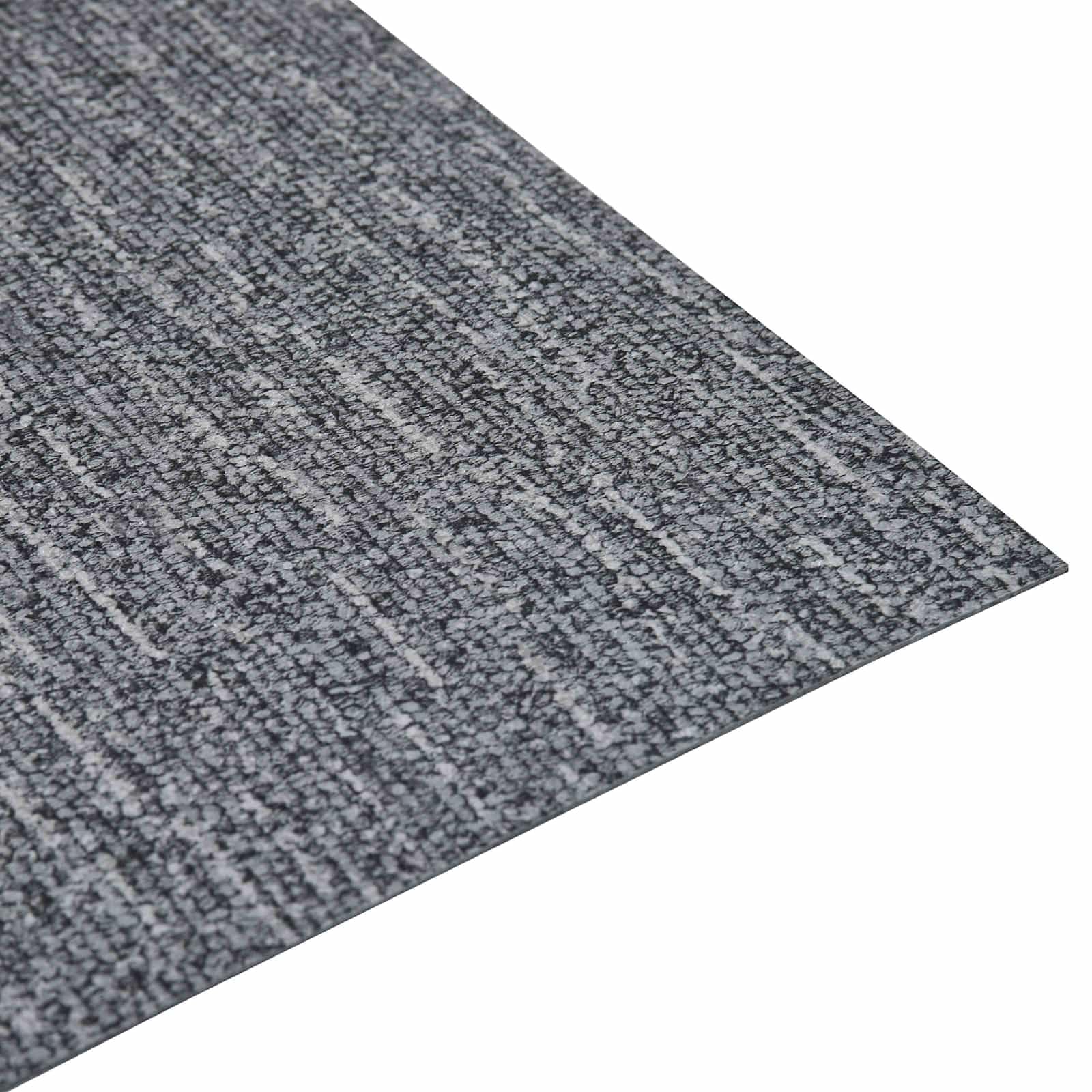 Lot de 55 dalles de sol autocollantes en PVC - 5,11 m² - Blanc et