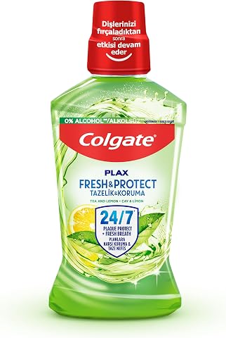 Colgate Plax Çay ve Limon Plağa Karşı Ağız Bakım Suyu 500 mL