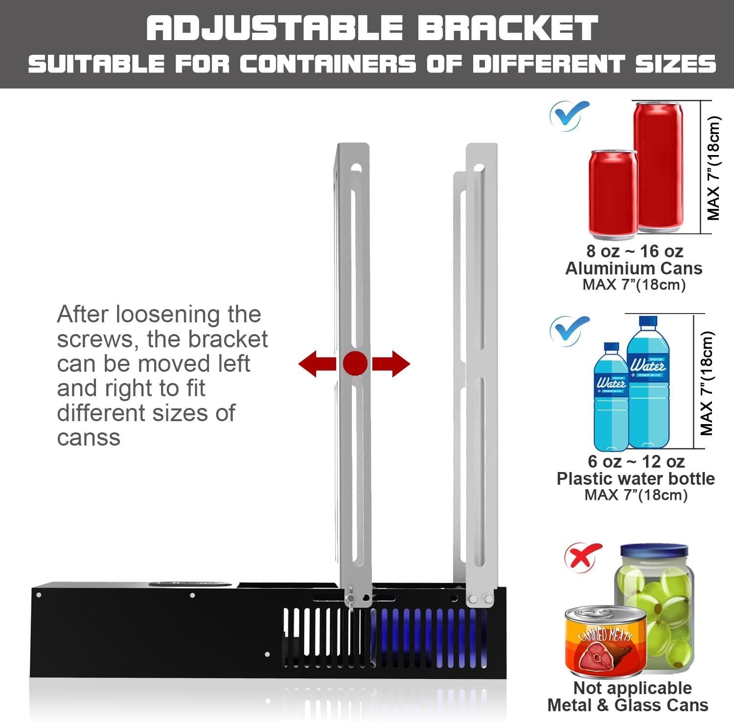 Automatic Electric Can Crusher,Household Can Crushers for Recycling, Can Fill 8 Cans Once,Automatic Can Crusher for 6oz~16oz Recycling Aluminum Seltzer,Cola,Beer Cans