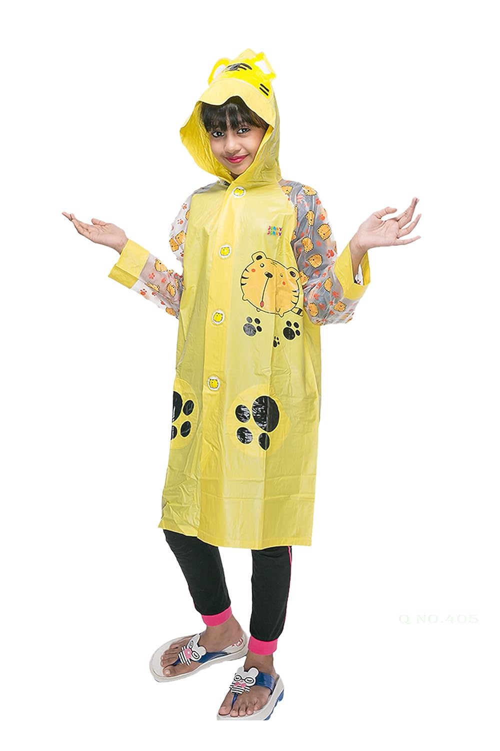 Aristocrat Rainwear Girls Raincoat with Hood Kids Cartoon Rainsuit with