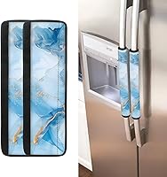 Vista 21 de Fundas para manija de refrigerador con bandera estadounidense de águila, 2 unidades, fundas ajustables para manijas de electrodomésticos, mantiene
