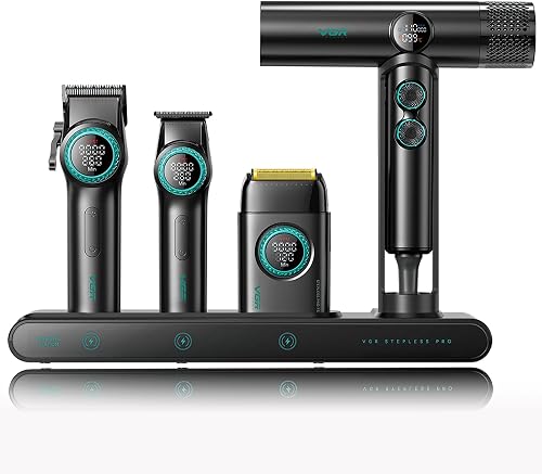 VGR Professional Barber Combo avec Tondeuse Cheveux Trimm…