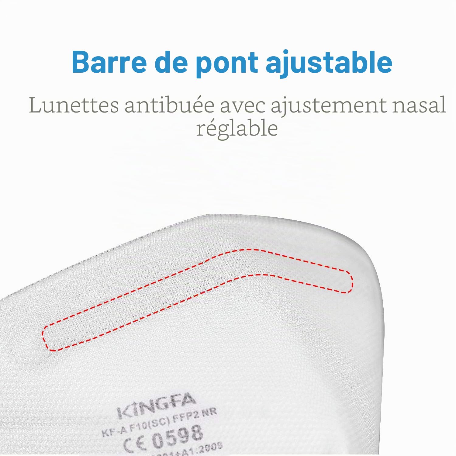 Masques, Masque KN95 / FFP2, Masque de Protection respiratoire à 5 Couches, Masque pour Adultes (50)