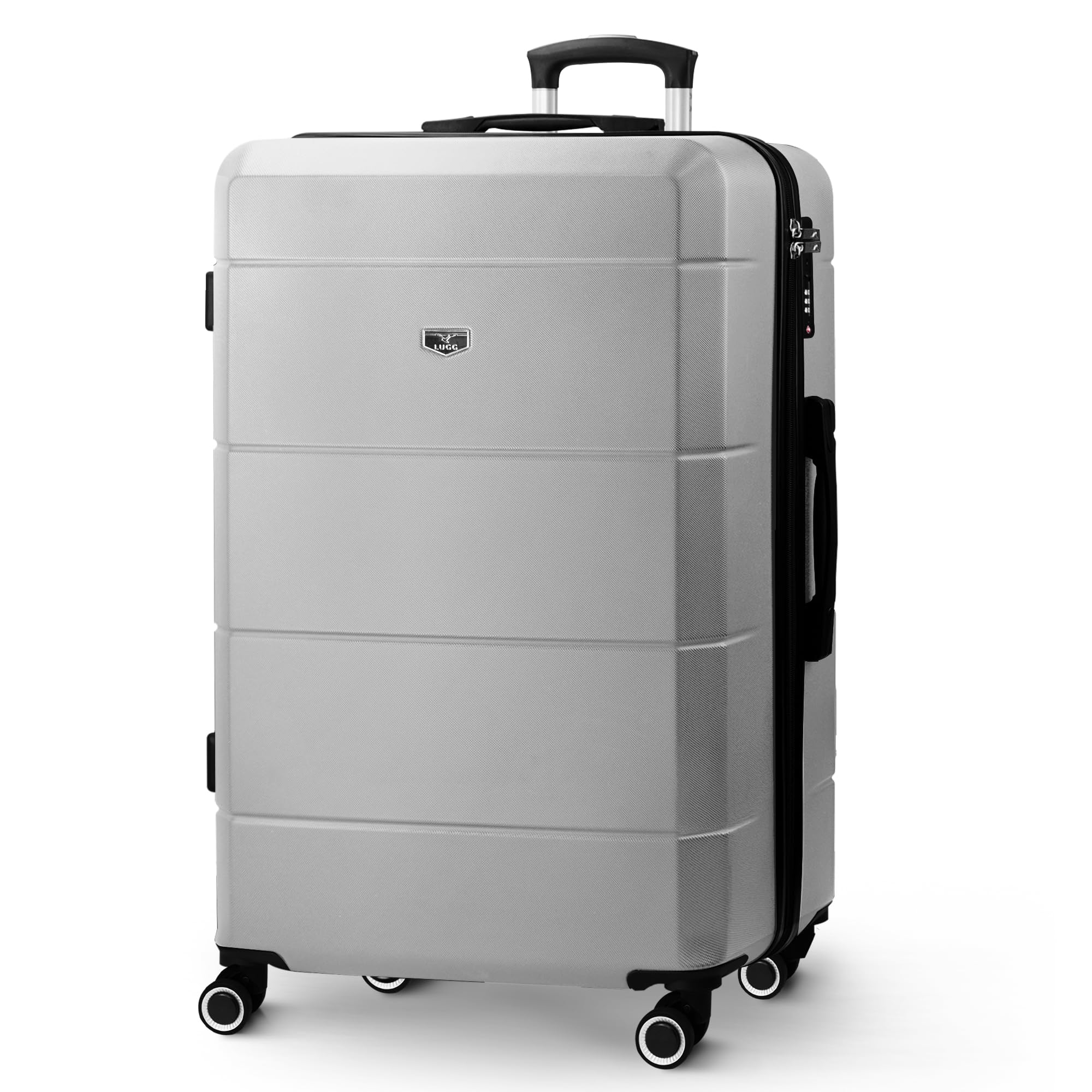 LUGG 28 Inch Jetset Suitcase Hard Shell Case 4 Wheel Travel bag Lightweight ABS Material with TSA Lock Approved for Travel with easyJet, British Airways, RyanAir, Virgin Atlantic, Emirates(75x49x29cm) — view 32