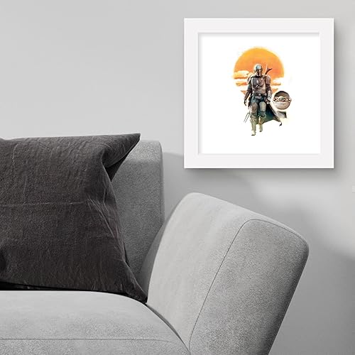 Miniatura 4 de Trends International Gallery Pops Star Wars The Mandalorian - Póster de pared de sol del desierto, 12 x 12 pulgadas, versión enmarcada en blanco