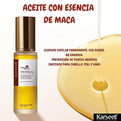 Miniatura 7 de Karseell Aceite de argán Tratamiento capilar Marruecos Aceite seco curativo sin peso 50mL
