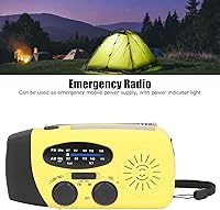 Vista 3 de Radio Flashlight, Portable Solar Radio Hand Crank for Camping
