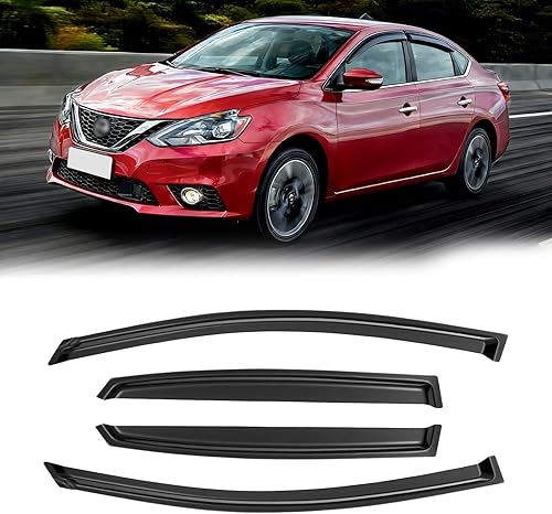 Miniatura 129 de Visera de ventana para Jeep Cherokee 1984-2001 (Excluye Modelo Limited), Protectores Guards Shields de lluvia de canal exterior, Deflector