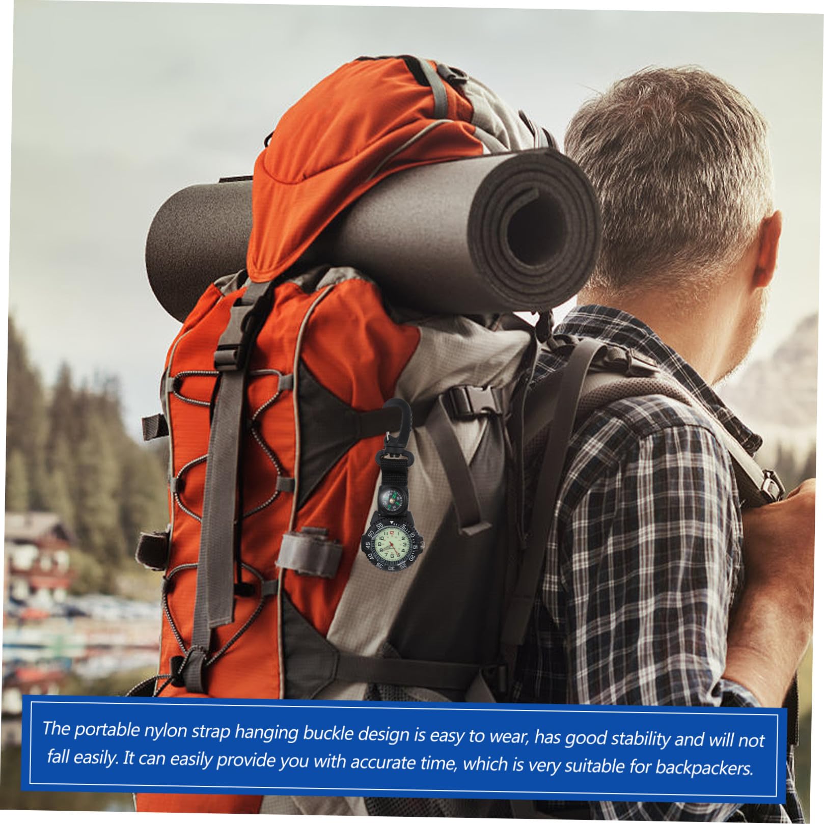 Uhr Sportuhren MIT Kompass Nylon Strap Mini Taschenuhr Angeln Wandern Klettern Camping Multifunktional Outdoor Activities Ärzte Krankenschwestern