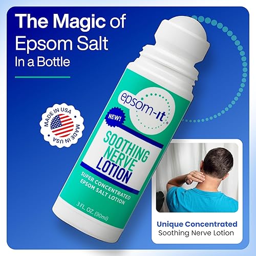 Miniatura 3 de Loción calmante para nervios Rollerball Loción concentrada de sal de Epsom fortificada con árnica, capsaicina y aloe vera. para entumecimiento,
