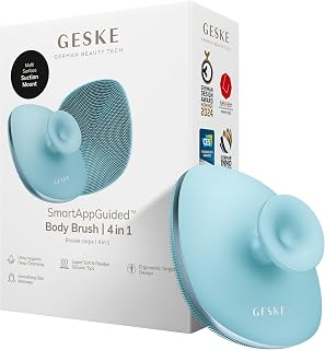 GESKE Body Brush | 4 in 1 | Design with Metal Ring | Cleaning Brush for the Whole Body | Professional Deep Cleaning | Soft... Price In India