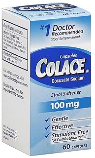 Colace Stool Softner 100 mg Capsules 60 ea (Pack of 2)