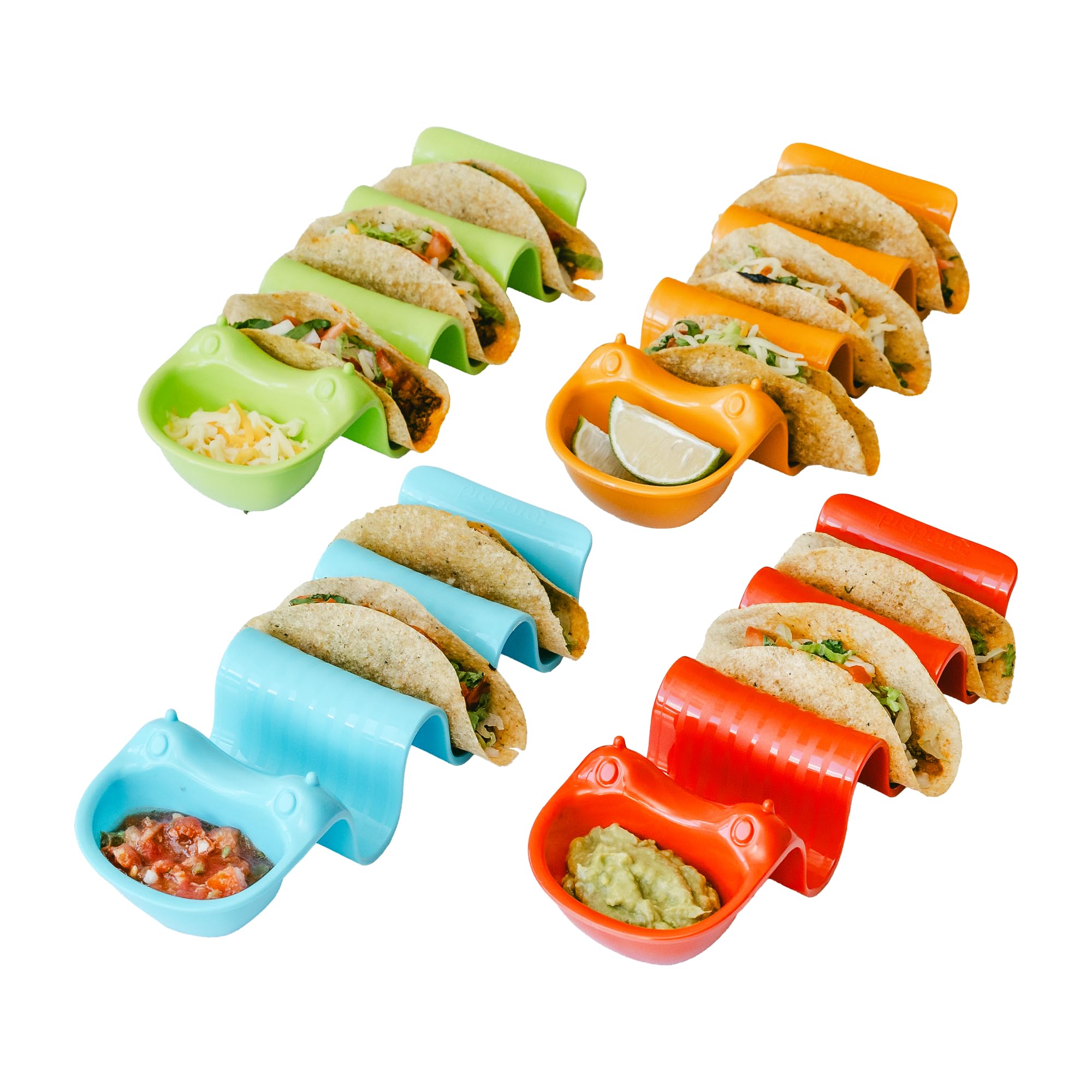 Prepara Tacopillar Taco Holder, Set of 4, Assorted Colors