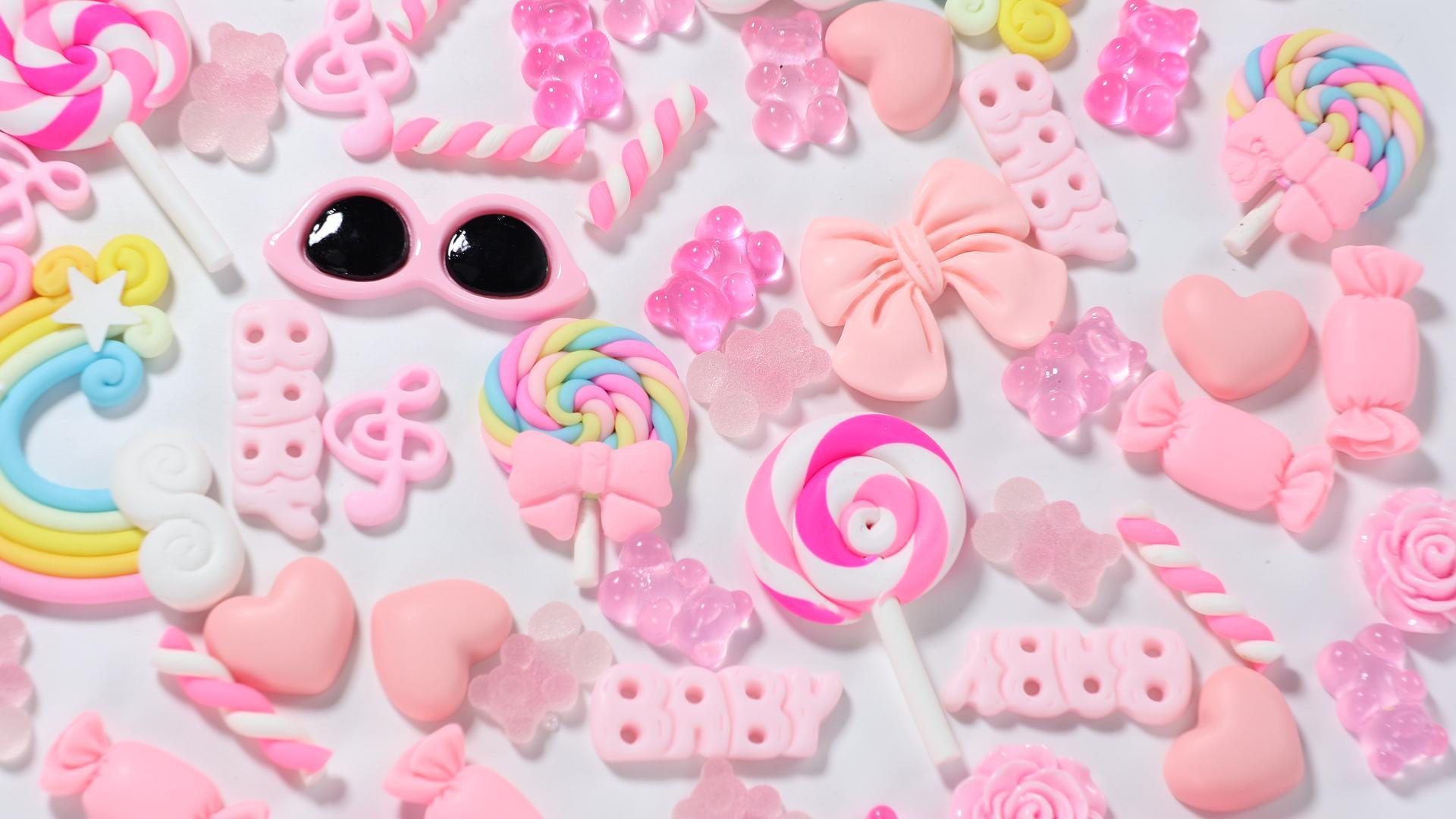 Junk Phone Case 120Pcs Candy Charms, Resin Flat Back Kawaii Slime