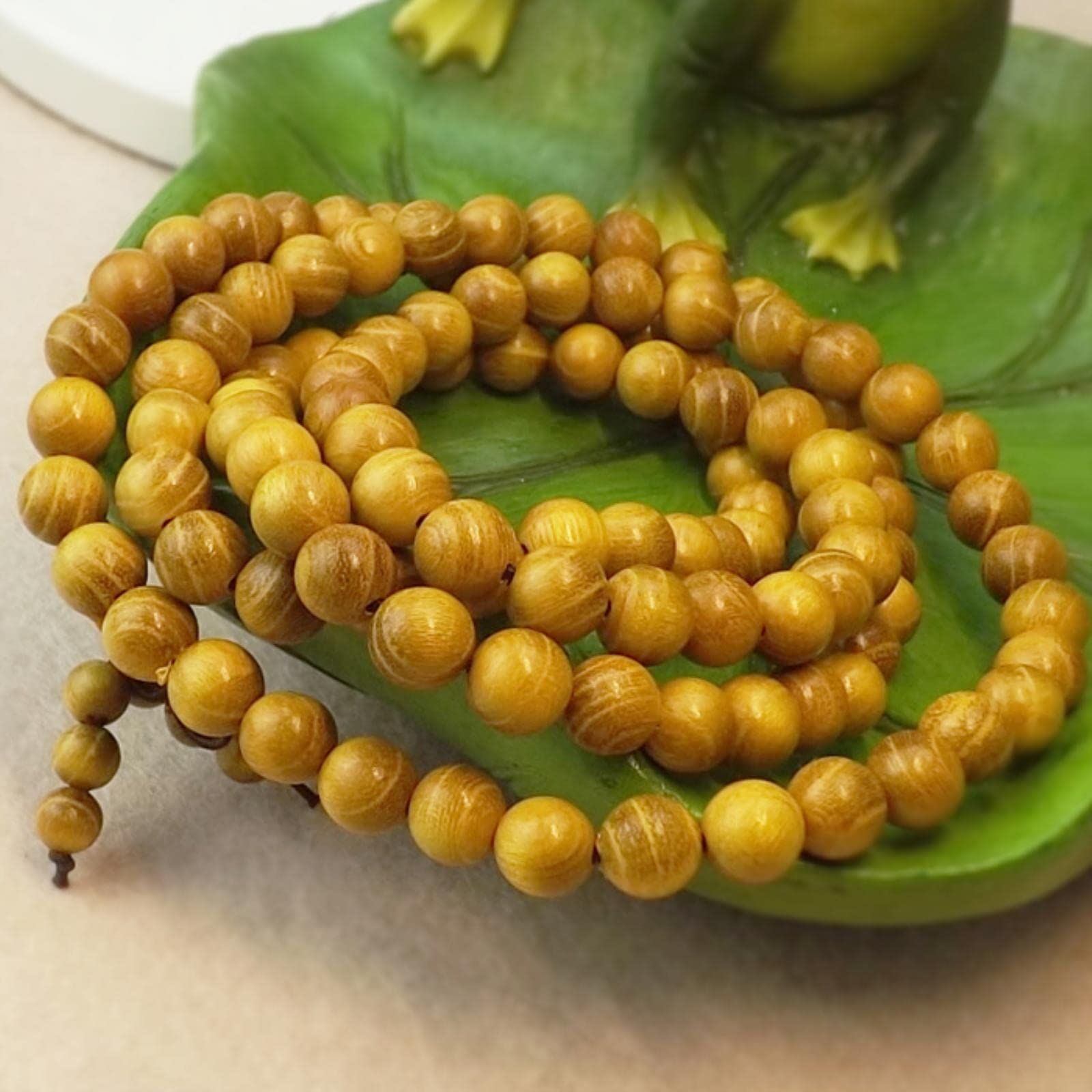 Stück Buddhismus Vintage Natur verblasst nicht Gold Ebenholz Perlen elastisches Armband Modeschmuck für Männer-Perlen 8 mm