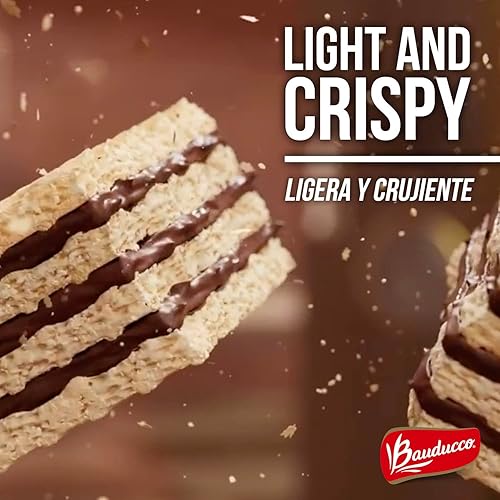 Miniatura 2 de Bauducco Obleas de chocolate  Galletas crujientes de oblea con 3 deliciosas e indulgentes capas decadentes de crema con sabor a chocolate, delicioso